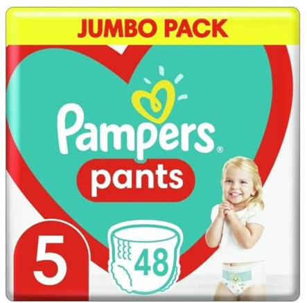 Pampers Pants Windeln Größe 5 (12-17 kg), 48 Stück, Schutz & Komfort Pampers in Einfach anzubringenden Windeln