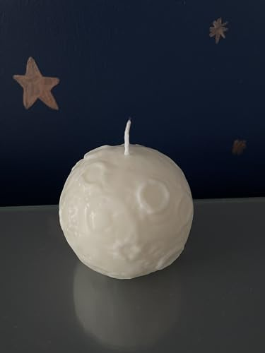 Full Moon Soy Wax fragranced Candle 3D Sphere Planet World (Vanilla)