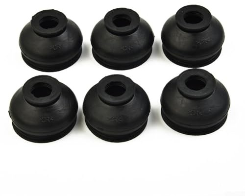 SPORTARC 6 cubiertas de polvo para rótulas, botas de rótula, cubiertas de polvo de goma HQ para rótula, color negro, 1401667128