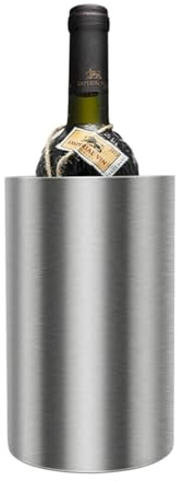 ZONADAH Secchiello per ghiaccio a doppia parete in acciaio inox, 1600 ml, refrigeratore per vino rosso, secchio refrigerante per casa, feste, barbecue
