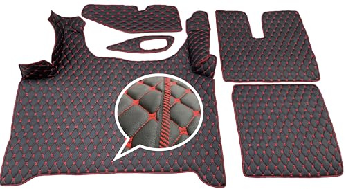 Fußmatten, Automatten LKW Man TGX Automatikgetriebe 2020+ (Schwarz-Rot)