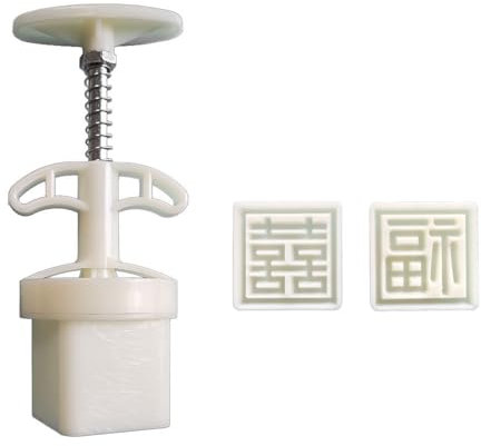 Mooncake Press Moulds with Stamps Essential Baking Tools 3D Mooncake Moulds Mung Bean Cake Molds Plastic Pastry Tools Hand Pressure Mooncake