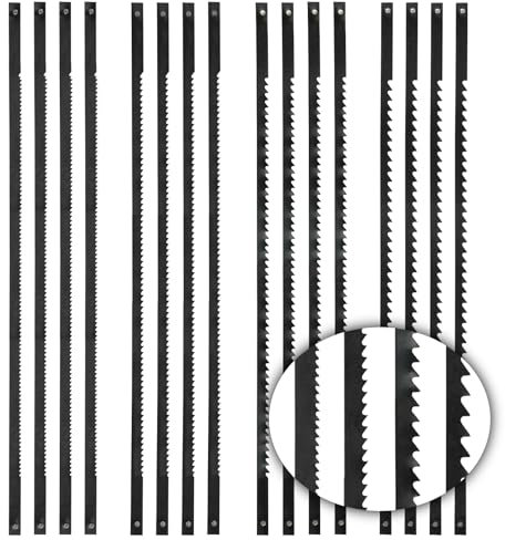 16 Pezzi Lame Traforo In Acciaio Ai Carbonio, 127 mm 10/14/18/24 Denti Lame Seghetto Alternativo, Lama per Sega Scorrimento Acciaio Carbonio per Lavorazione del Legno, Accessori per Elettroutensili