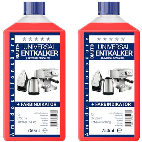 2 X 750 ml anticalcare concentrato universale, come per macchina da caffè, bollitore, ecc. – per 6 decalcificazioni/applicazioni da 125 ml
