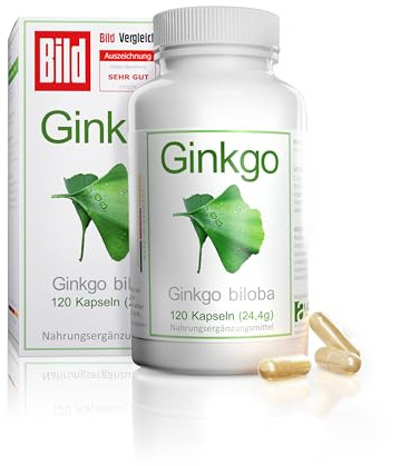 Ginkgo biloba Blattpulver 420mg von APOmia | aus der Apotheke | 120 Kapseln 4-Monatspackung | aus 8,4 mg 50:1 Extrakt | hochrein, hochdosiert, natürlich, vegan | Testsieger Note sehr gut.