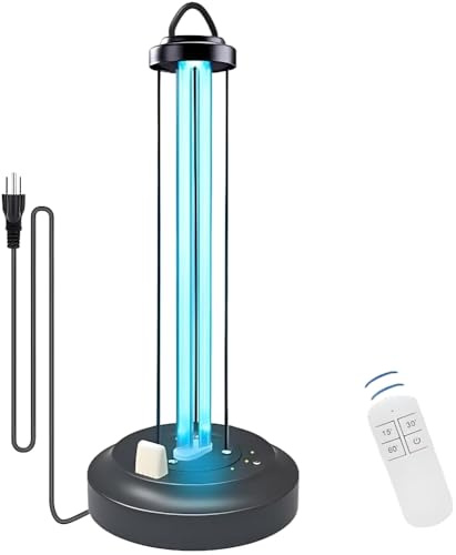 ZKX 65W UVC Keimtötende Lampe Fernbedienung Timer Tischlampe UV-Sterilisator Desinfektion Sterilisator Antibakterielle Rate 99% Töten Entferner Schimmel Grippe Bakterielle Staub