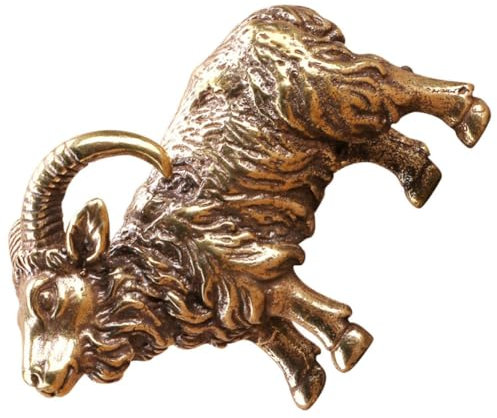 PRETYZOOM Ziegenfigur aus Messing als Elegante Tischdekoration Gold