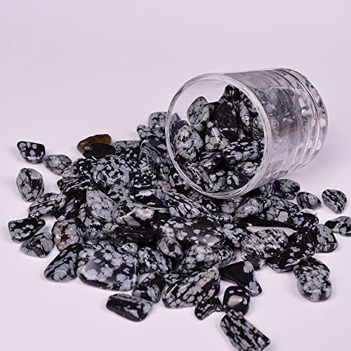 BIANMTSW Accueil Gravier Naturel en Vrac Pierres Obsidiennes Flocon De Neige Cristal 100g Cristal Collections de la Maison