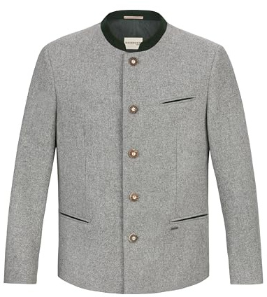 Stockerpoint Trachtenjacke Conrad Blazer, Abete Grigio Chiaro, 62 Uomo