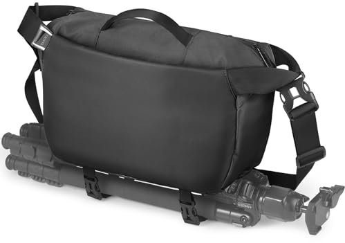 TAAOKA Schultertasche für SLR-Kamera und Zubehör, wasserdichte Kameratasche mit Stativhalterung, DSLR/SLR/Spiegellose Kameras Umhängetasche, Crossbody Kamerataschen für Fotografie (Schwarz)