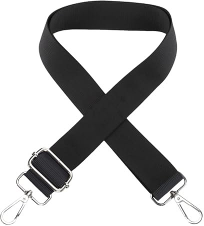 Taschengurt Schwarz,Taschengurte zum Wechseln,Schultergurt für Taschen,Verstellbarer Schultergurt für Taschen,3.8 cm Breiter Taschengurt DIY Zubehör für Handtaschen,Breite Umhängetaschen Strap