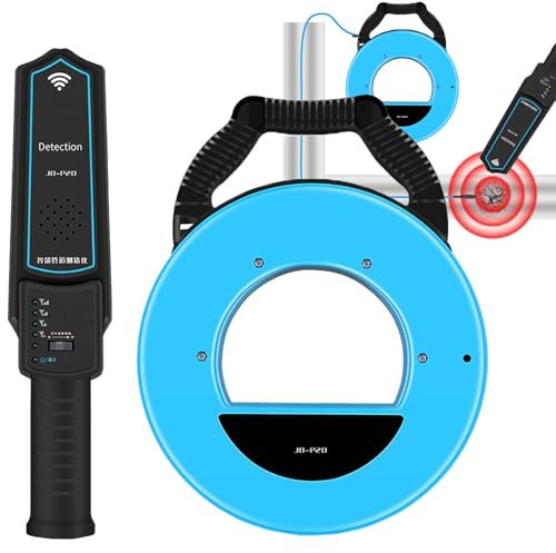 Sensore di Localizzazione del Blocco dei Tubi, Localizzatore di Tubi dell'Acqua da 20/30 M Penetrazione Impermeabile di 40 Cm, Rilevatore di Intasamenti per Tubazioni Sotterranee Scanner per Pareti