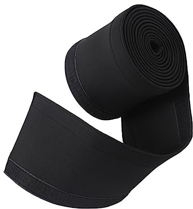 ETHZZLE Hook and Loop Cable Protector Sleeve with Neoprene Wire Organizer, 2 Rolls 1 Meter Each, Sturdy Cord Management for Home and Office Black