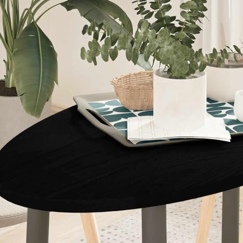 Xichuzi Tablero de Mesa Ovalado Madera Maciza de Roble 100x50x2 cm, Tableros para Escritorios, Tableros para Mesas De Comedor - 4009054
