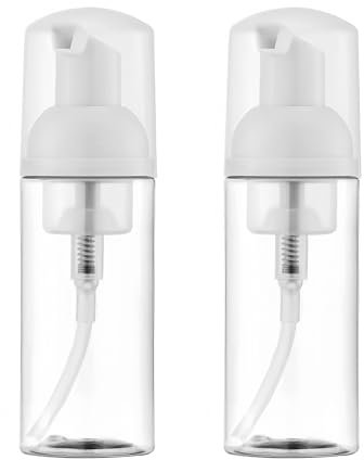 2Pcs Foaming Soap Dispenser, Travel Pump Bottles for Toiletries, Foam Pump Bottle, Not Resistant to High Temperatures, Suitable for Travel Size Hand Soap, Shower Gel, Shampoo, Cleansing Mousse, Etc.