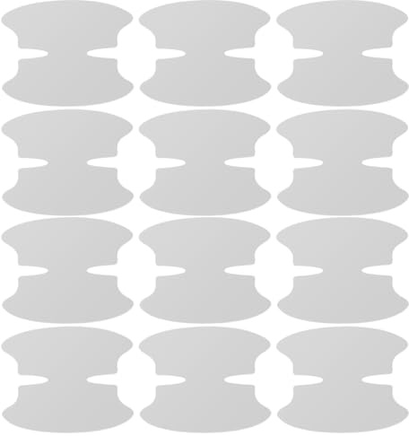 Yenvory Pellicola protettiva trasparente per maniglia della porta, autoadesiva, 12 pezzi, per maniglie delle portiere, protezione antigraffio per tutti i tipi di veicoli e accessori universali per