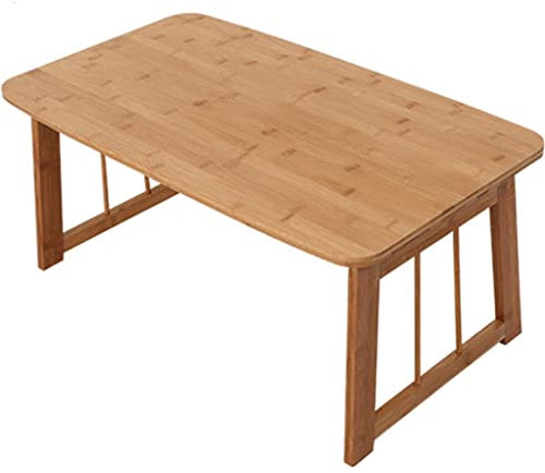 PUFAHAU Säulentische Klappbarer Betttisch Laptoptisch Tisch Arbeitstisch Erkerfenstertisch Tischfuß-Upgrade-Verstärkung,Braun-70 * 40 * 31Cm(Yellow-70 * 40 * 31cm)