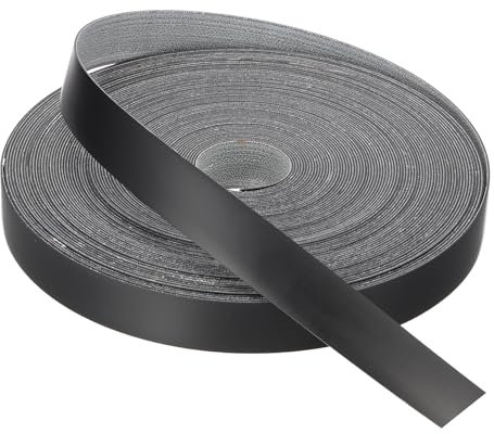 QUARKZMAN Nastro per Finitura a Bordo Nero 100 ft x 1-1/8 Pollici Nastro in Faggio Pre-Incollato Flessibile per Finitura a Bordo in Compensato con Adesivo Termofusibile per il Restauro