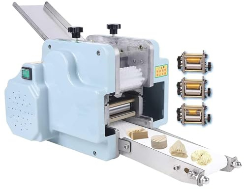 Electric Dumpling Skin Machine - Multifunctional Ravioli and Wonton Maker with Round Mold, 3mm Pasta Maker for Commercial Use