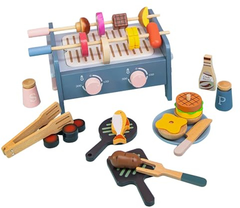 jamgeery Spielgrill Für Kinder - Interaktives Kochspielzeug Lernspiel - Lernspiel zur Entwicklung von Fähigkeiten für Mädchen und von 1-3 Jahren mit Hand-Auge-Koordination für Vorschulkinder zu