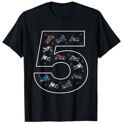 5th Birthday 5 Year Old Motorbike Boys Bike Motorcycle T-Shirt
