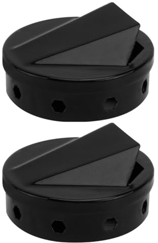 SUPVOX 2Pcs Black Enamel Barbecue Smoker Boxes 8Cm Round Wood Chip Smoking Trays for Bbq Grill and Charcoal Burner, Barbecued Meat Smoker Accessories for Outdoor Cooking