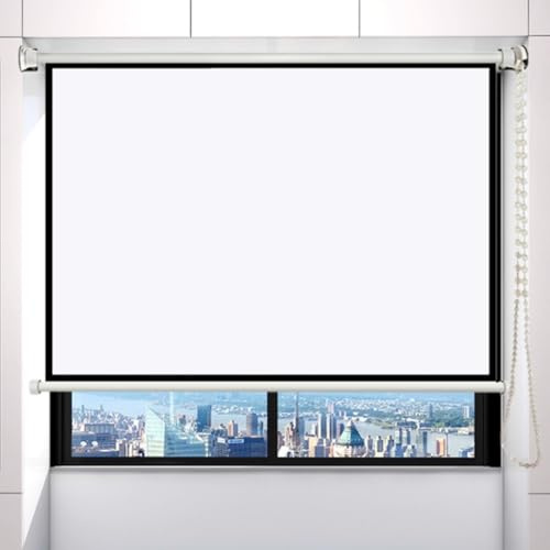 MACAGGTNTU Schermo Per Proiettore Retrattile Manual 60 72 Pollici Schermo Di Proiezione Riavvolgibile Schermo Cinematografico Home Cinema(60 inch-4:3)
