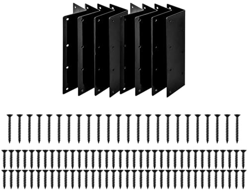 Oxxggkao 4 connettori angolari in acciaio per aiuole da giardino, impilabili, design antiruggine, con telaio arrotondato per piante, staffe angolari in metallo per aiuole da giardino