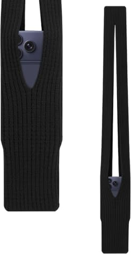 Aristo Solutions Handytasche zum Umhängen - Strick Smartphone Tasche, Crossbody Handyhalter, Universelle Unisex Handyhülle für iPhone & Android, Dehnbar, Leicht, Minimalistisches Design