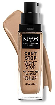 NYX Professional Makeup Can't Stop Won't Stop Full Coverage Foundation, Langanhaltend, Wasserfest, Vegane Formel, Mattierter Teint, Farbton: Classictan