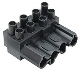 Wieland Bloc de connexion: barrette de pression amovible pince à vis femelle noir 4 rails 1x4 broches ST18/4B SW