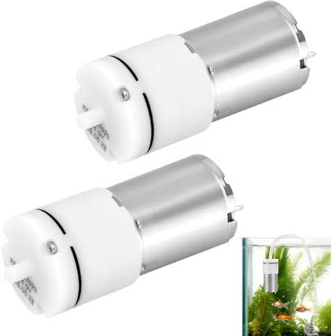 Mini-Luftpumpenmotor DC 6 V für Sauerstoff des Aquariumtanks, zirkulierend, 370 Mikro-Luftpumpe für Blutdruckmessgerät (2 Stück)
