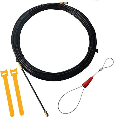 RUNCCI-YUN 15m Guia Pasacables, Kit de Enhebrado de Cables, Electricistas Alambre Threading Dispositivo, Enhebrador de Alambre Electrico