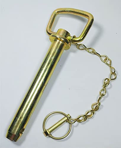 Bolzen 25 mm Griff und Kette für Traktoren oder schwere Maschinen mit Anhänger DIN 10.8