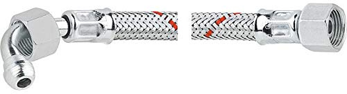 Markenprodukt Ölschlauch 3/8'' Überwurfmutter, 90° Rohrbogen, 1000 mm, Silber, Gummi, 1 Stüc Ölschlauch 3/8'' Überwurfmutter, 90° Rohrbogen, 1000 mm, Silber, Gummi, 1 Stück