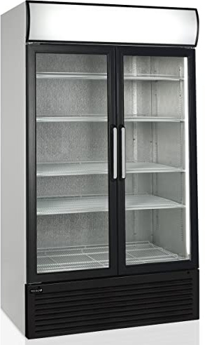 TEFCOLD Réfrigération pour bar - Armoire a boissons 970 litres ventilée, 2 portes battantes idéal pour les supermarché épiceries. température +2/+10°c