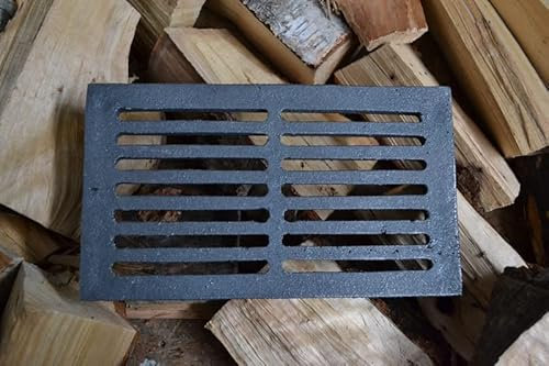 SEZAM 26,5 x 15,5 cm, Rejilla de Hierro Fundido, Rejilla para Horno, Rejilla para Chimenea, Rejilla para Chimenea, reja de Horno, Rejilla de Repuesto para Chimenea, Accesorios de Hierro Fundido,