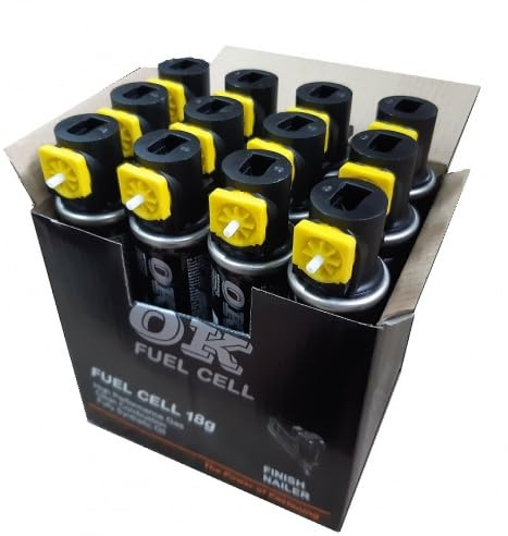 12 x OK gaspatroner 18 g 30 ml mini gas fuell cell för Paslode BeA Hitatchi Tjep