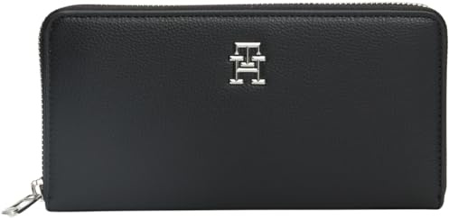 Tommy Hilfiger Damen Portemonnaie Essential Large mit Münzfach, Schwarz (Black), Onesize