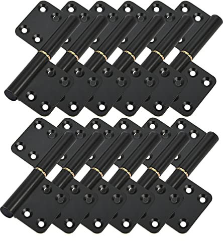 12 Pcs 4 Inch Lift Off Flag Hinges - Black Removable Door Hinges