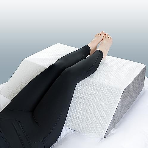 Kölbs Extra breites Beinerhöhungskissen, schicker Jacquard-Bezug, XL und breit für mehr Komfort, Keilkissen für Beine, Bein, Knie, Knöchelerhöhung nach Operationen