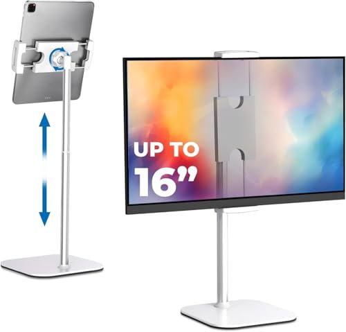 Cooper TabStand - Höhenverstellbarer iPad-Ständer für Schreibtisch, Aluminiumlegierung, Halterung für iPad Pro 13/12.9/11, Air und Mini, Stabiles Zubehör Mit Rutschfester Basis