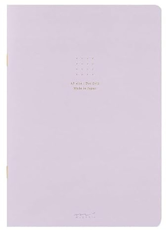 Midori 15276006 Notebook, Color, A5, Square Ruled, Purple, H8.3 x W 5.8 x D 0.1 inches (210 x 148 x 3 mm)