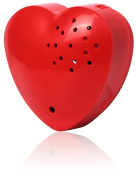 Pumwoy Diktiergerät für Stofftiere 30 Sekunden Aufnahme, Aufnehmbares Soundmodul, Herzförmiger Diktiergerät, Sprachbox Zum Sprechen Spielzeugzubehör für Stofftier-DIY, WJ00004