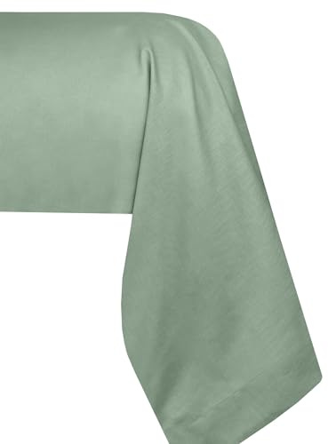 STOF - Taie de traversin - Taille 45x185 cm - Qualité Percale de Coton - 100% Coton certifié Oeko-Tex - Couleur Vert - Modèle Elysée - Linge de lit pour Maison
