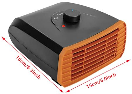 Riloer 120 W 12 V 2 in 1 Auto Accendisigari Riscaldamento, Ventilatore di Raffreddamento Sbrinamento Antiappannamento 120 W Portatile Riscaldamento Auto Sbrinatore