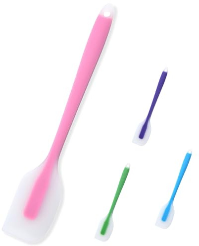 Silicone Spatula, Spatulas for Cooking 450°F Heat Resistant Seamless Rubber Spatulas Non-Stick Silicone Kitchen Utensils for Cooking, Baking and Mixing, Dishwasher Safe, Pink