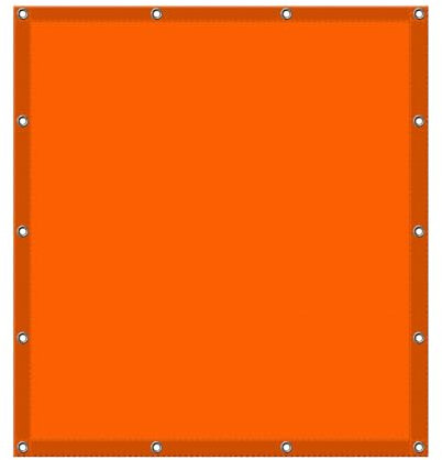 Sonnensegel Rechteckig 7 x 8 m Wasserdicht Sonnenschutz Balkon Reißfest UV-Schutz nach Mass Polyestergewebe Mit Seil Beschattungsnetz für Balkon Terrasse Garten, Orange