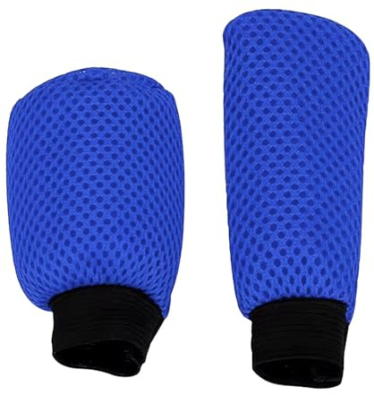 Youzzei Universal Schaltknauf Abdeckung + Handbremsbezug Universal(Blau) | Atmungsaktives, rutschfestes Gewebe. Passt 5/6-Gang Auto Schalthebel Abdeckung und Handbremse, Universell, Easy Installation