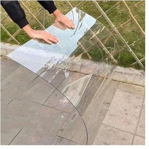 Clear Polycarbonate Plastic Sheet for Pergola Roofing Durable Canopy Cover for Greenhouse Shed Carport Easy to Cut 3.3X 49.2ft